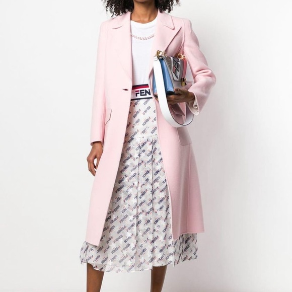 スカート FENDI SS23 Light pink satin skirt (FQ7451ANQ4 F084J) Fendi Light pink satin skirt - Pink | Wanan Luxury